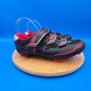Gavin Black & Red Cycling Shoes Size Eu 40 US Mens 7/ Womens 9 Hook and Loop‎